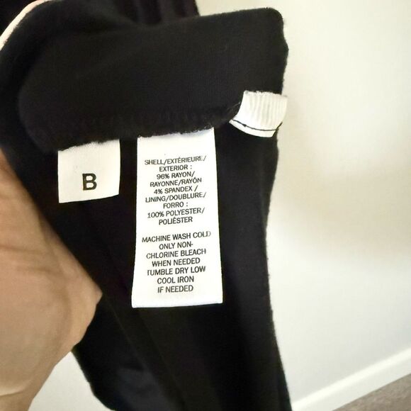 LOFT Sleeveless Maxi Dress Elastic Waist Jersey Knit in Black Size XSPetite - Picture 4 of 5